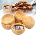 thumbnail image 4 of Ikoopy 6Pcs Bamboo Pinch Bowls, 1.4 oz Mini Dipping Bowls for Charcuterie Board & Soy Sauce, 4 of 11
