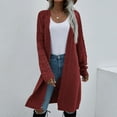 thumbnail image 5 of AOOCHASLIY Clearance Ladies Coat Women Long Solid Color Women's Knitted Casual Fashion Cardigan, 5 of 5