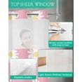 thumbnail image 4 of Anzona No Hook Shower Curtains, White Pink Daisy Long Bathtub Curtains with Snap in Liner, Spring Summer Floral Botanical Waterproof Washable Fabric Bathroom Shower Curtain Sets, 72" x 78", 4 of 4