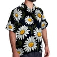 thumbnail image 2 of Daisy Men's Short Sleeve Hawaiian Poplin Shirt - Casual Printed Button Down Summer Beach Shirt for Men, 2 of 6