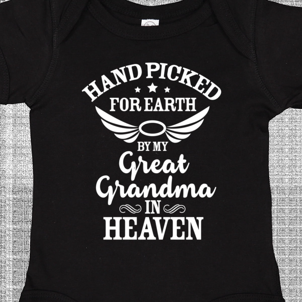 Inktastic Handpicked for Earth by My Great Grandma in Heaven Boys or Girls Baby Bodysuit
