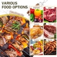thumbnail image 3 of 4PCS Kabob Skewers for Grilling, 14'' Heavy Duty Stainless Steel Kebab Skewers, 3 Prong Metal Grill Skewer Sticks with Built-in Push Bar Slider for Meat, Veggies, Fruits and Marshmallows, BBQ Barbecu, 3 of 5