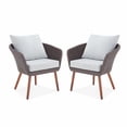 thumbnail image 2 of Alaterre Furniture Athens All-Weather Wicker 4 Piece Outdoor Conversation Set, 2 of 8