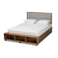 thumbnail image 2 of Baxton Studio Cosma Modern Transitional Ash Walnut Brown Finished Wood 4-Drawer Queen Size Platform Storage Bed, 2 of 13
