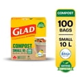 thumbnail image 1 of Glad Certified Compostable Bags - Small 10 Litres -, 1 of 5