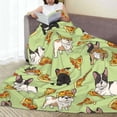 thumbnail image 2 of Pizza Flannel Fleece Blanket Plush Blanket Air Conditioning Blanket Throw Blanket Ultra-Soft Cozy Blankets for Bed Couch Chair Car Living Room 60"x50", 2 of 6
