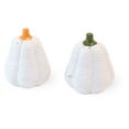 thumbnail image 2 of Boston International Ceramic Salt & Pepper Shakers, 2.5 x 3.25-Inches, White Burlap Pumpkins, 2 of 5