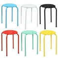 thumbnail image 5 of Gymax Set of 6 Portable Plastic Stack Stools Backless Classroom Seating Assorted Color, 5 of 10