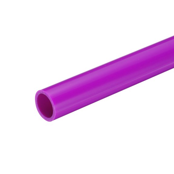 Rigid Round Pipe 16mm ID 20mm OD 20cm/8" Length Purple High Impact for Water Pipe, Crafts, Cable Sleeves
