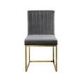 thumbnail image 4 of Meridian Furniture Giselle Gray Velvet Dining Chair (Set of 2), 4 of 5