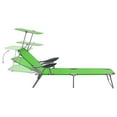 thumbnail image 2 of vidaXL Chaise Longue avec Auvent en Acier Vert, 2 of 5