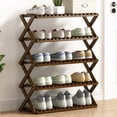 thumbnail image 2 of Amdohai Solid Bamboo Shoe Rack Foldable Freestanding Shoe Shelf Installation-Free Shoe Organizer, 2 of 9