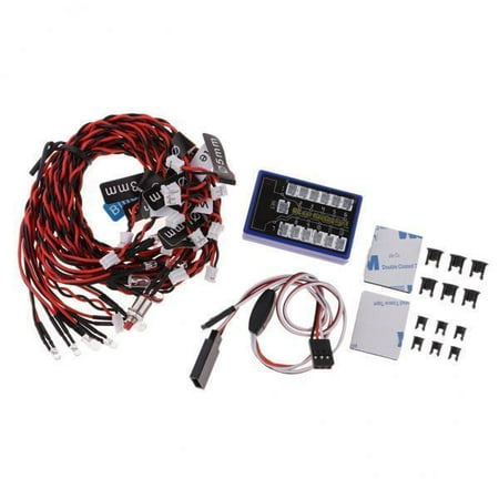 

2x12 LED Flashing Light Strobe Lamps Kit System for 1/10 1/8 RC Truck