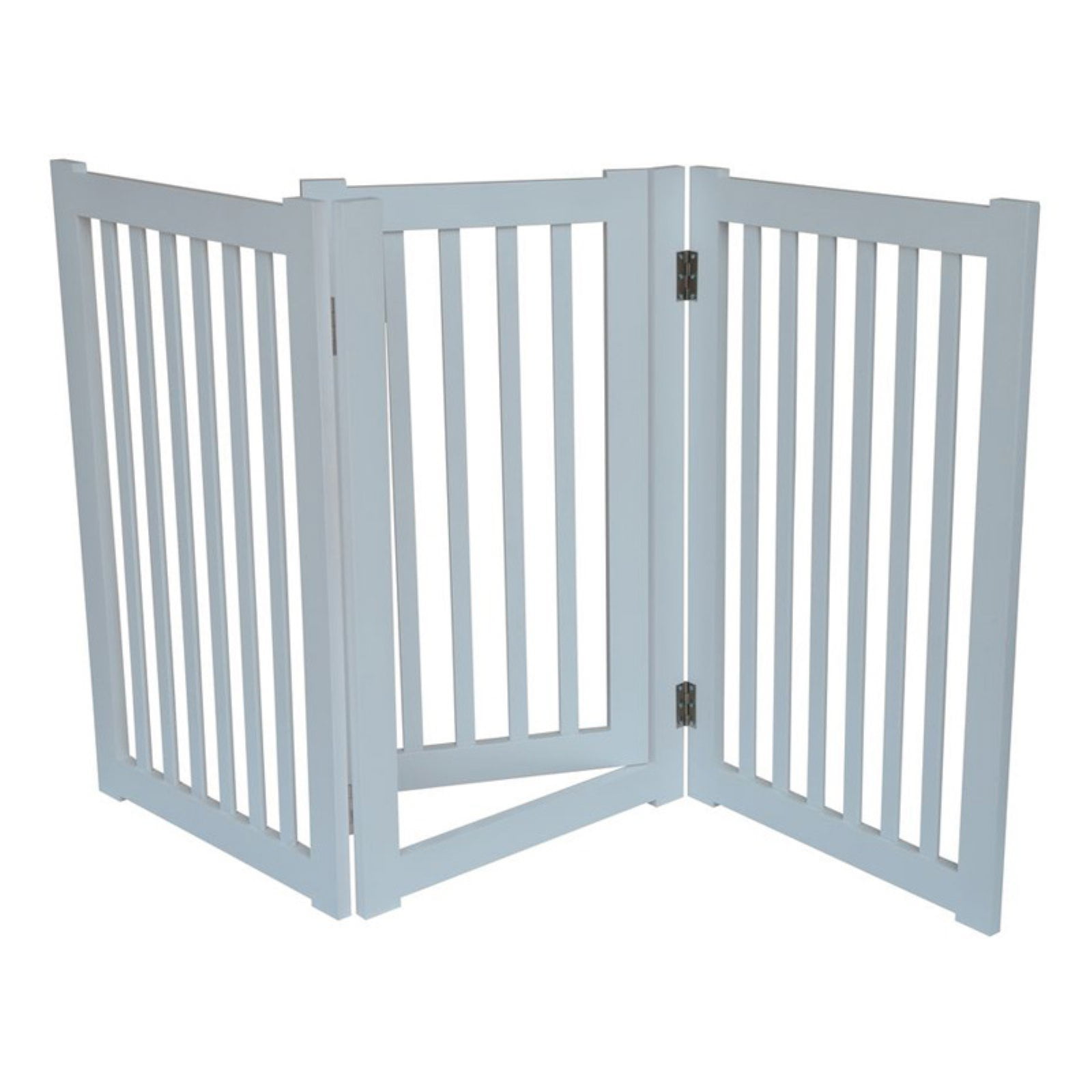 Merske Free Standing Pet Gate - White - Walmart.com