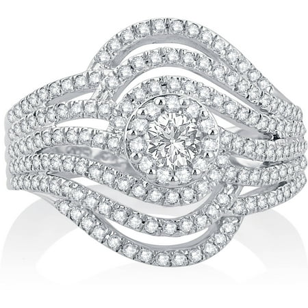 1 Carat T.W. Diamond 10kt White Gold Fashion Ring