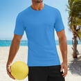 thumbnail image 2 of Razzly Men's Athletic T-Shirts for Outdoor Sports - Short Sleeve UPF 50+ Quick Drying Swim Shirt Rash Guard for Summer Activities(Light Blue,XL), 2 of 5