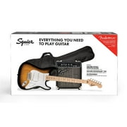 Squier Sonic Stratocaster Pack, Maple FB, 2-Color Sunburst, Gig Bag, 10G
