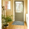 thumbnail image 2 of Stair Treads Non-Skid Safety Stair Mat, Landing Rug | Trellisville Collection Slip Resistant Indoor carpets for Home (Includes Adhesive Tape) | 2 ft x 3 ft Vibrant, Teal-White, 2 of 7