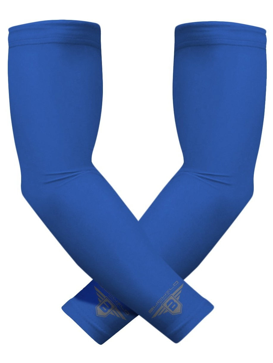 Bucwild Sports Compression Arm Sleeves 1 Pair 2 Sleeves Youth Adult Sizes Football Baseball Basketball Cycling Tennis Solid Color Digital Camo Flames Youth Small Large Walmart Com Walmart Com