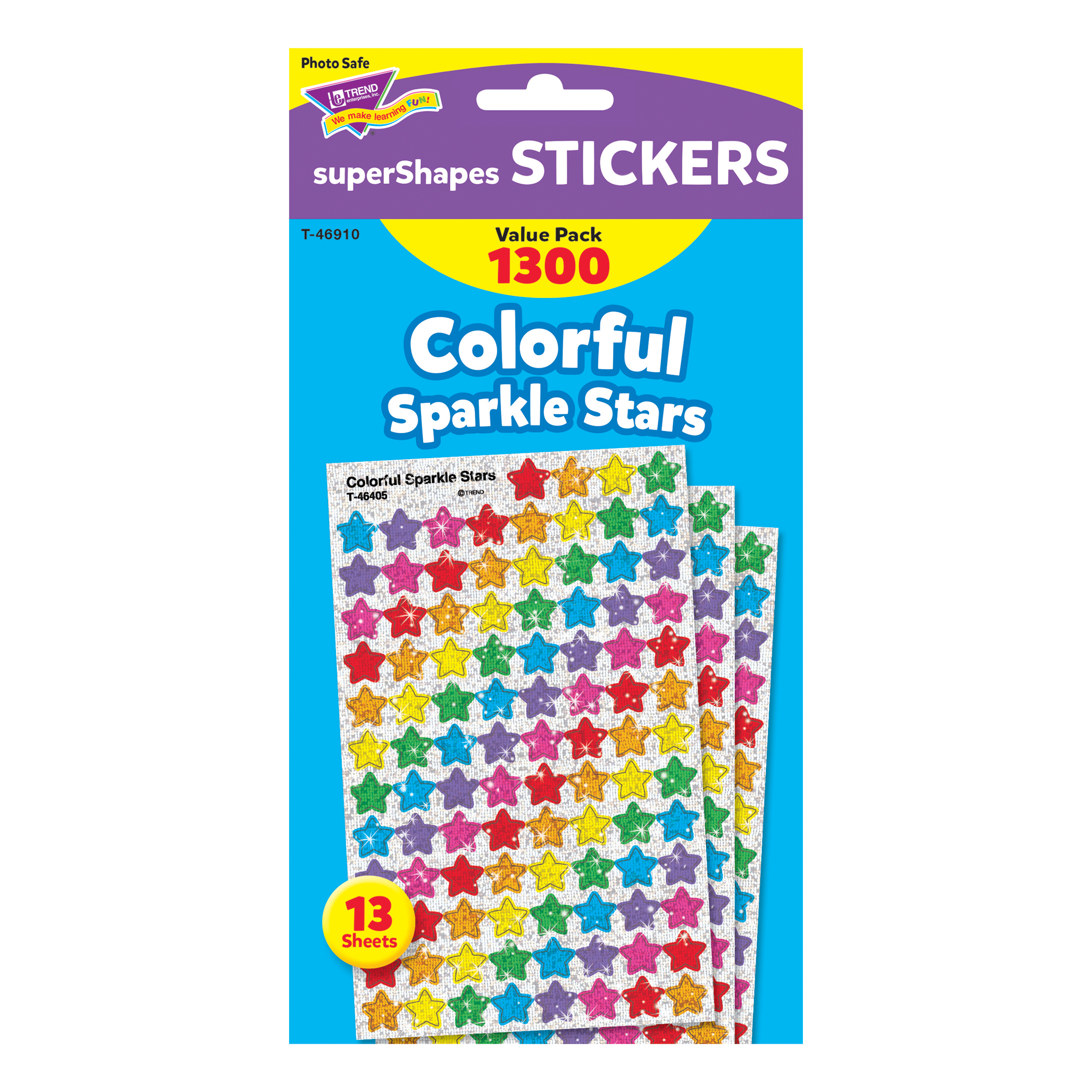 TREND Colorful Sparkle Stars superShapes Value Pack, 1300 ct