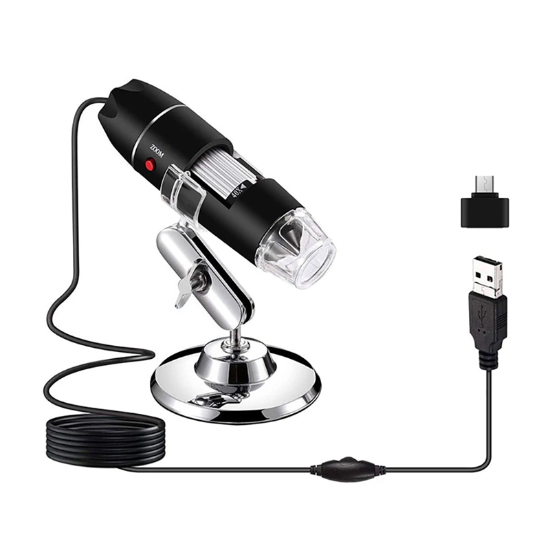 in USB Microscope 1600X Magnification LED Portable Microscope Mini  Endoscope with TYPE-C Conversion Head