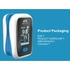 Fingertip Pulse Oximeter Blood Oxygen Saturation Monitor with alert function, wrist strap,