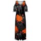 thumbnail image 4 of Vestido largo de manga corta de Halloween de encaje con cuello en V informal con estampado de verano para mujer a la moda Fridja bnh6177, 4 of 5