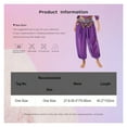 thumbnail image 7 of Women Chiffon Belly Dance Harem Pants Sequins Side Split Pants Fancy Dress Beads Tassels Bloomers Trousers for Bellydance, 7 of 7