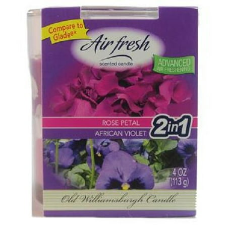 Product Of Air Fresh, Scent Candle Rose Petal & African Violet, Count 1 - Candle / Grab Varieties &