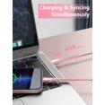 thumbnail image 3 of Cable de carga Prakie para iPhone de 6 pies, paquete de 2, color rosa, certificado Apple MFi, 3 of 6