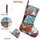 thumbnail image 5 of Súper Bosque Mágico Feliz Tema: Calcetines de Navidad, fino lino blanco para colgar en escaleras y chimenea, decoración navideña para el hogar, regalo de Navidad. 45cm × 32cm, 5 of 5