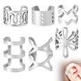 thumbnail image 3 of Manchon d'Oreille Sans Perçage 6 Pcs en Acier Inoxydable à Clip Boucle d'Oreille Clip de Cartilage d'Oreille, 3 of 10