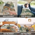 thumbnail image 2 of Yayeee Throw Blanket for Couch Soft Warm 60" x 80" Sofa Chair Bed Decoration, Pink and Green Cat, 2 of 7