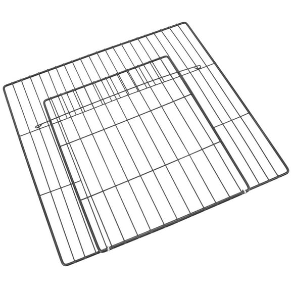 LOLIPPYY 2pcs Dog Gate Panels Black Mesh for Pet Control in Cage Design