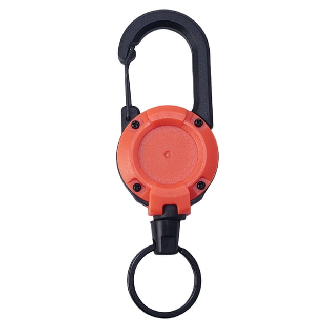 Enrouleur de Badge Robuste, Porte-Clés Rétractable et Support d'Identification avec Clip en Métal, Câble en Acier Inoxydable de 23,6 Pouces, Idéal pour la Construction, la Sécurité et les Travaux Extérieurs, une Boucle Télescopique
