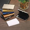 thumbnail image 6 of Uxcell RFID Credit Card Holder Metal Wallet Stainless Steel Business Card Holder for Women Men Blue, 6 of 6