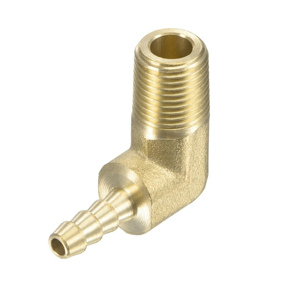 Uxcell Brass 3/16" Barb x 1/8 NPT Male Thread Right Angle Elbow Hose Fitting