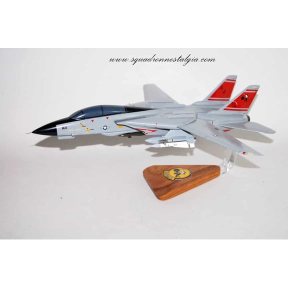 VF-31 Tomcatters F-14d (Redtail) Model,   1/42 (18") Scale, Mahogany, Navy, Fight