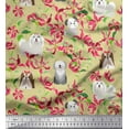 thumbnail image 1 of Soimoi Cotton Cambric Fabric Floral,Sheepdog & Yorkshire Terrier Dog Printed Fabric 1 Yard 42 Inch Wide, 1 of 1