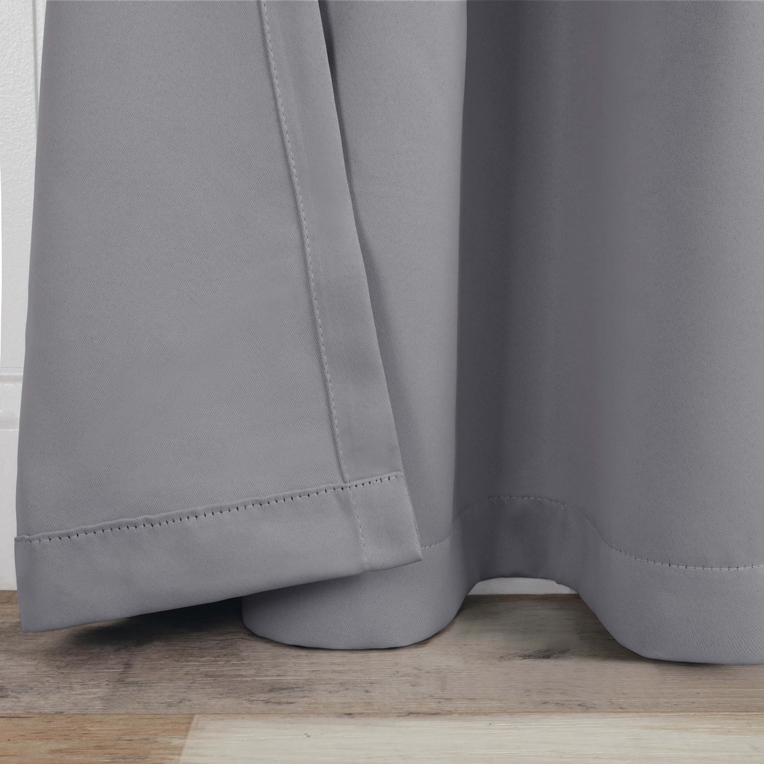Superior Solid Blackout Curtain Set of 4, 42" x 63", Silver