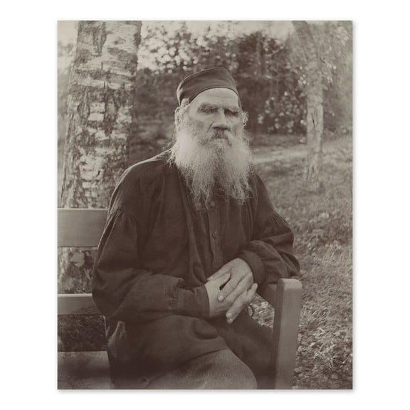HISTORIX Vintage 1897 Leo Tolstoy Photo Print - Vintage Portrait Photo of Leo Tolstoy - Lev Nikolayevich Tolstoy Wall Art Poster Photo