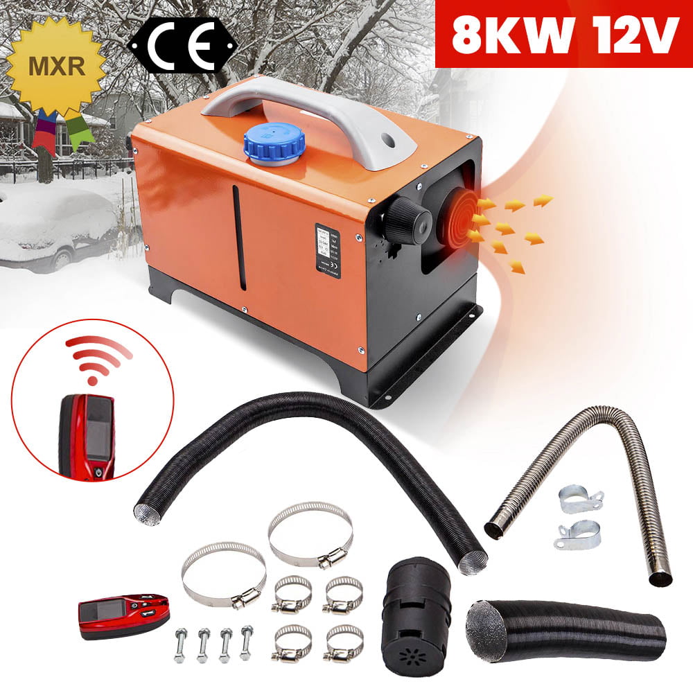 12V 8KW All-in-One Diesel Air Heater 1 Hole for Boat Truck Bus Pickup Motorhomes 