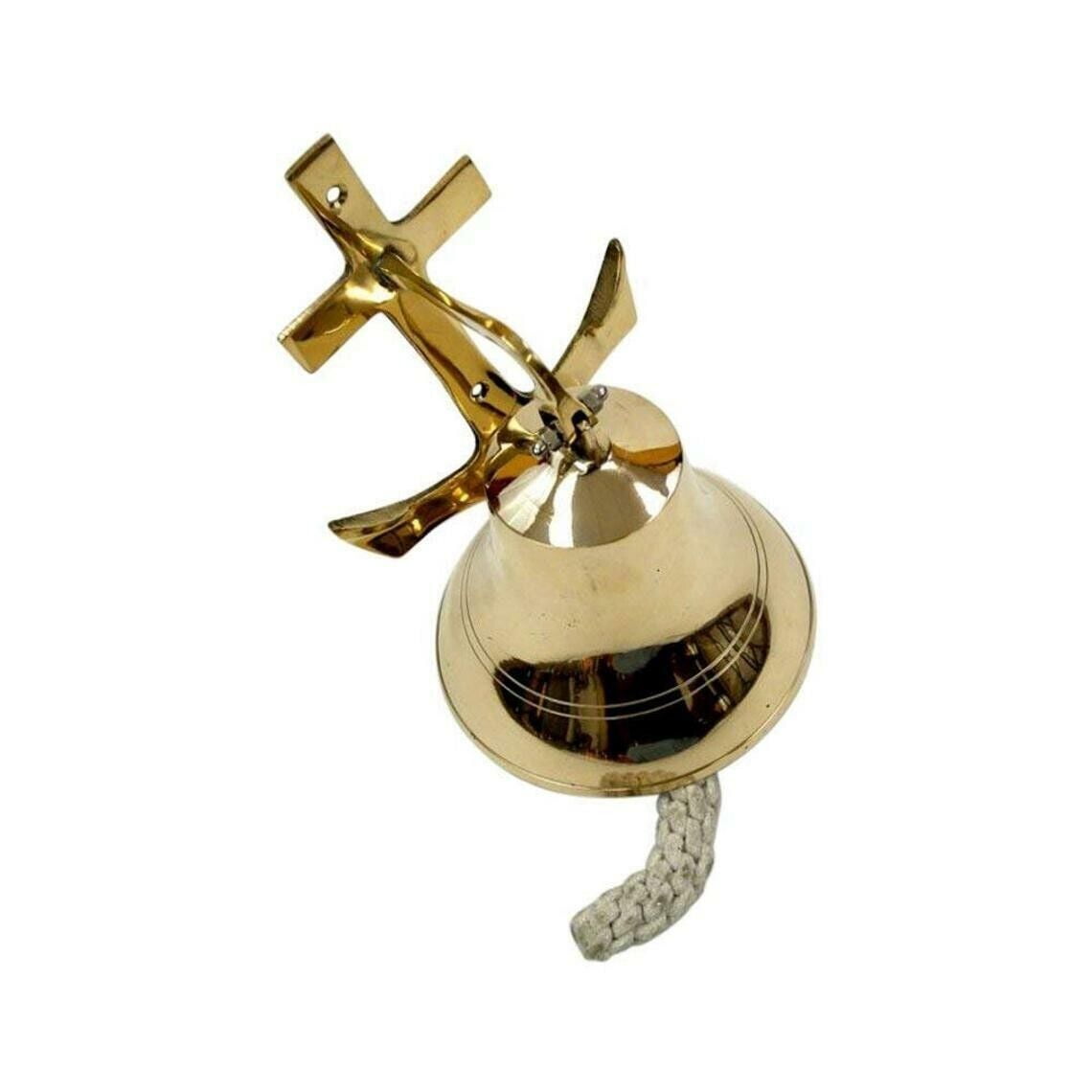 4"Solid Brass Door Bell Wall Hanging Wall Mounted Bell Titanic Hanging Ship Bell