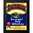 thumbnail image 2 of Vintage Booze Labels 12x14 Black Modern Framed Museum Art Print Titled - Rainbow Straight Rye Whiskey, 2 of 5