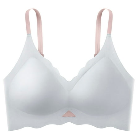 Push up Sports Bras for Women Pullover Bra Feature V-Neck Demi & Balconette Bra Style W-1160 Hook and Eye Closure Comfort Padded Underwire Bra Gray L