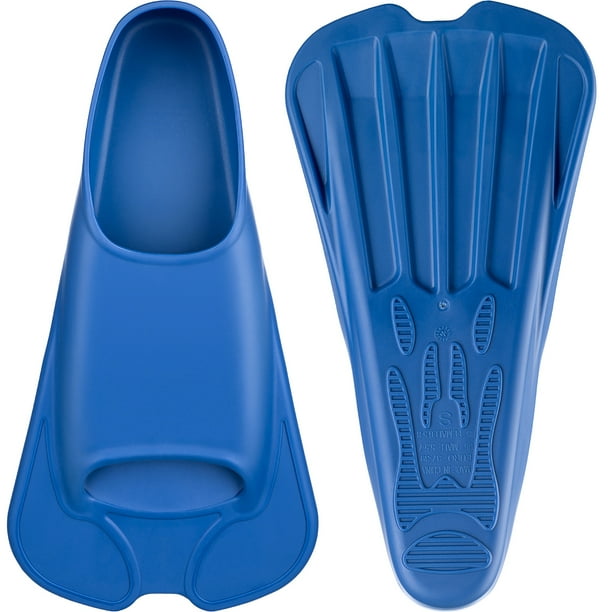 CAPAS Swim Training Fins Comfortable Silicone Lap Swimming Short Blade Floating Flippers with