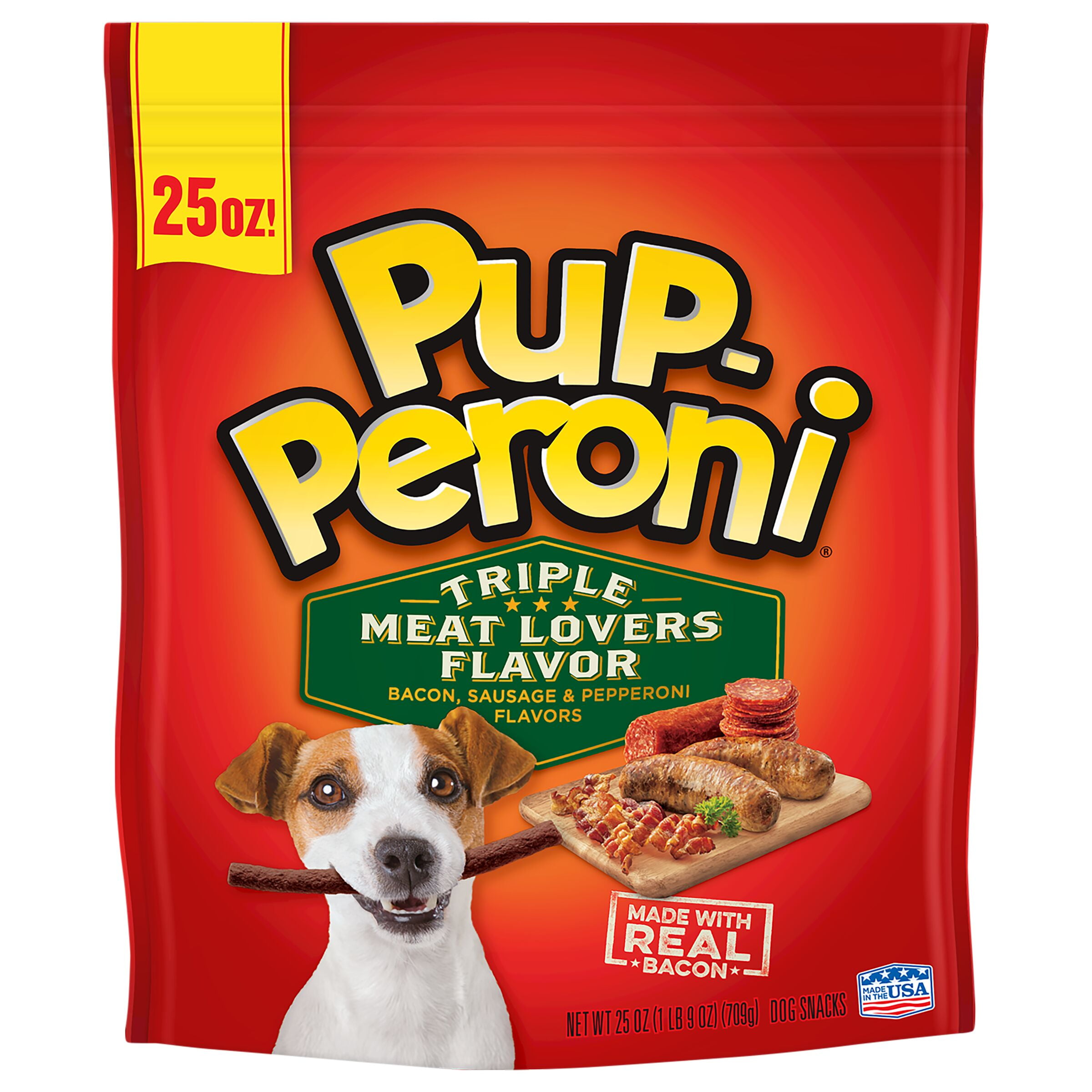 PupPeroni Triple Meat Lovers with Bacon, Sausage & Pepperoni Flavor