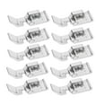 thumbnail image 2 of Single Sided Zip Zipper Presser Foot,10pcs Single Sided Zip Stainless Steel Presser Foot Sewing Machine Pressing Foot Power Packed Performance, 2 of 14