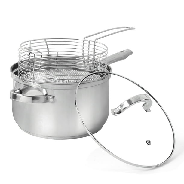 Oster Sangerfield Stainless Steel Deep Fryer Set (3 Pieces) Walmart