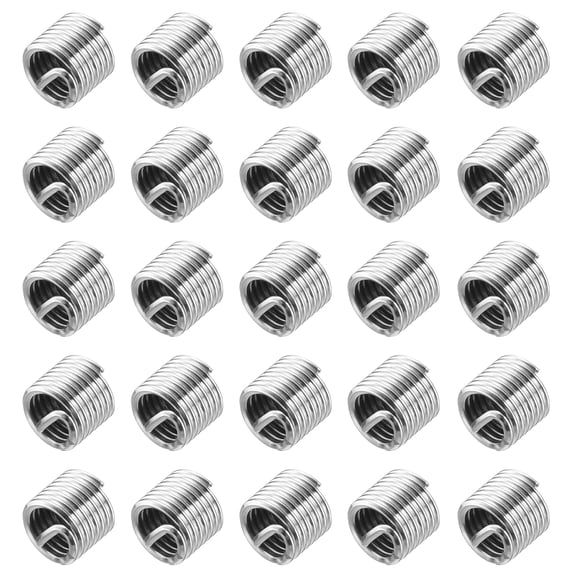 Uxcell 100pcs 10-32 UNF  1.5D Wire Thread Inserts 304 Stainless Steel Helical Type Repair Kit